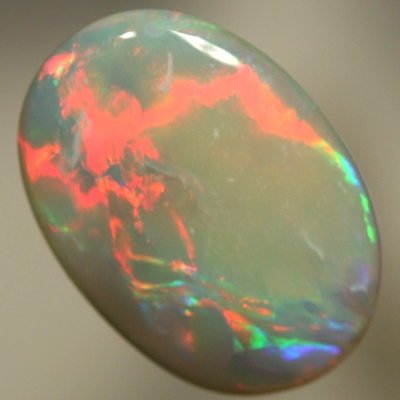 SOLID SEMI BLACK OPAL Bright red Flame pattern